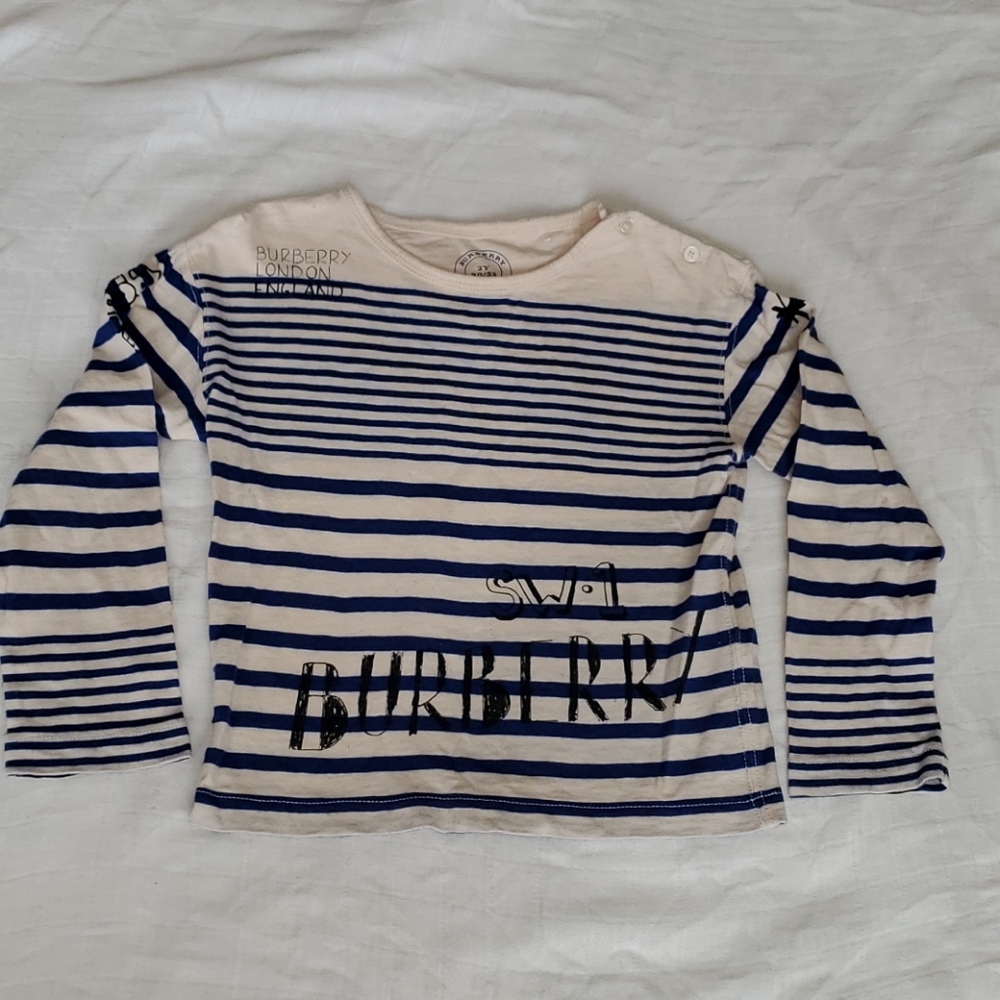 Burberry long sleeve top size 2T